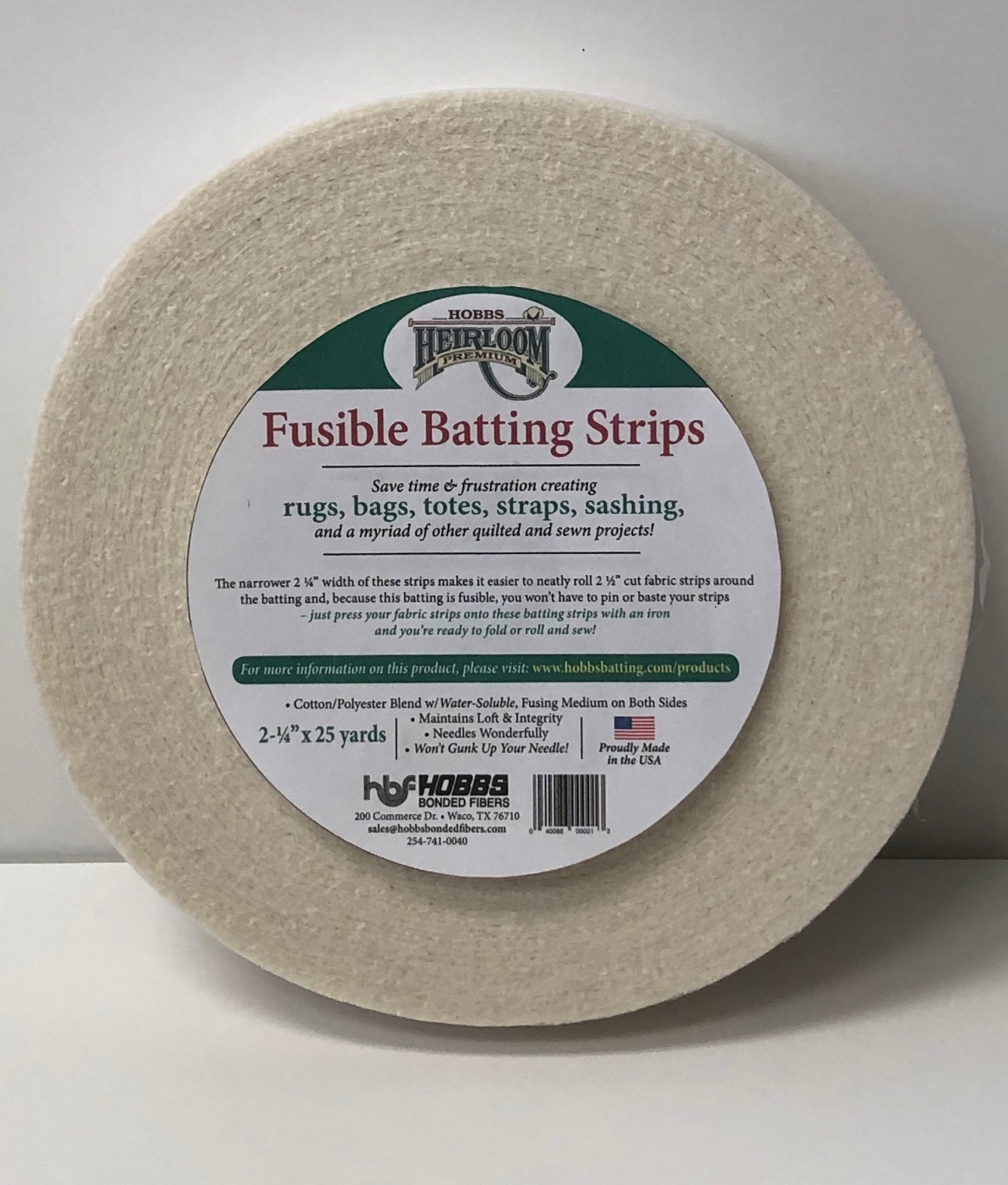 Fusible Batting Strips Heirloom® Premium 80/20 Fusible Cotton/Poly